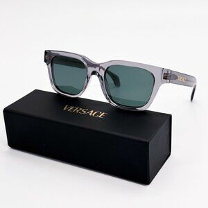 NEW VE4486 5510/71 VERSACE GRAY GREEN UNISEX SUNGLASSES VE4486 551071